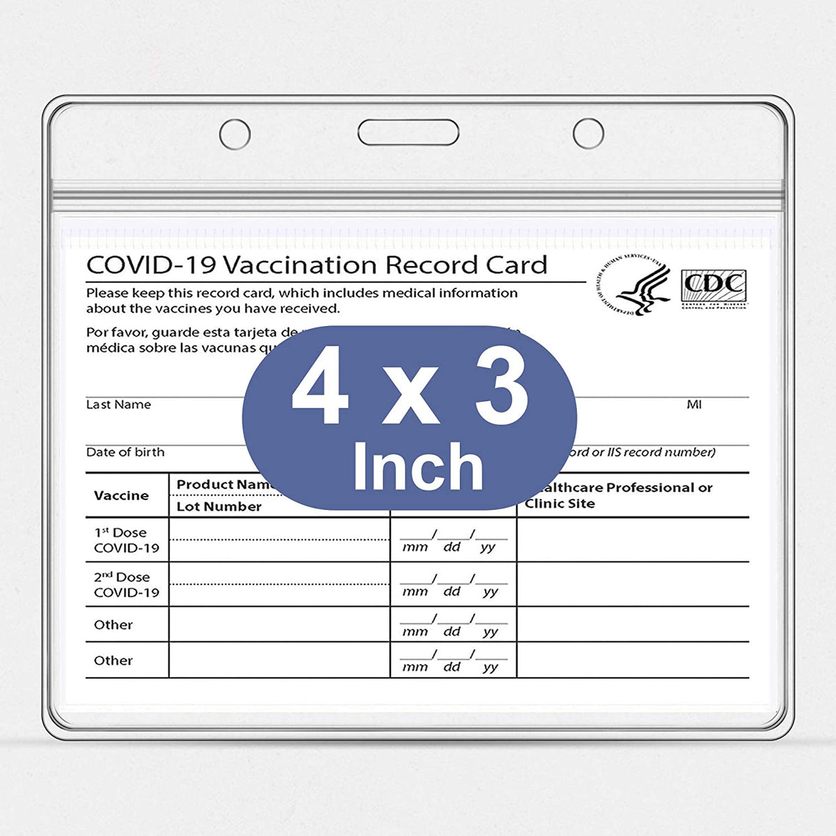 Vaccine Card Holder Protector Waterproof Sleeve Cover CDC Immunization – Arae case