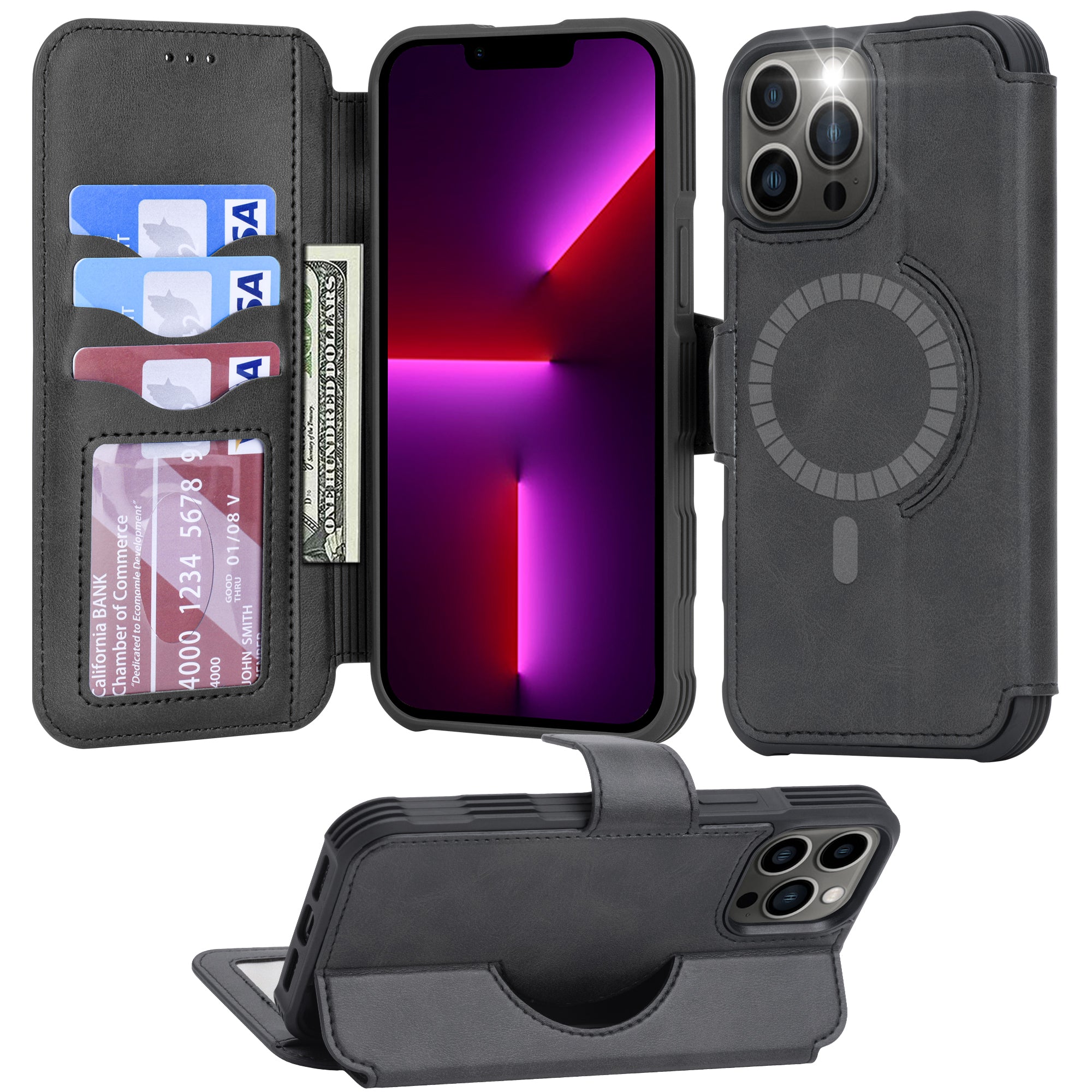 Arae Compatible with iPhone 13/13 Pro/13 Pro Max Case Wallet, Kickstan –  Arae case