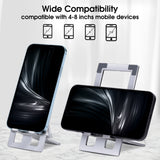 Cell Phone Stand, Arae Adjustable Desk Phone Holder, Aluminum Foldable Desktop Phone Holder Cradle Dock Compatible with All Smartphone