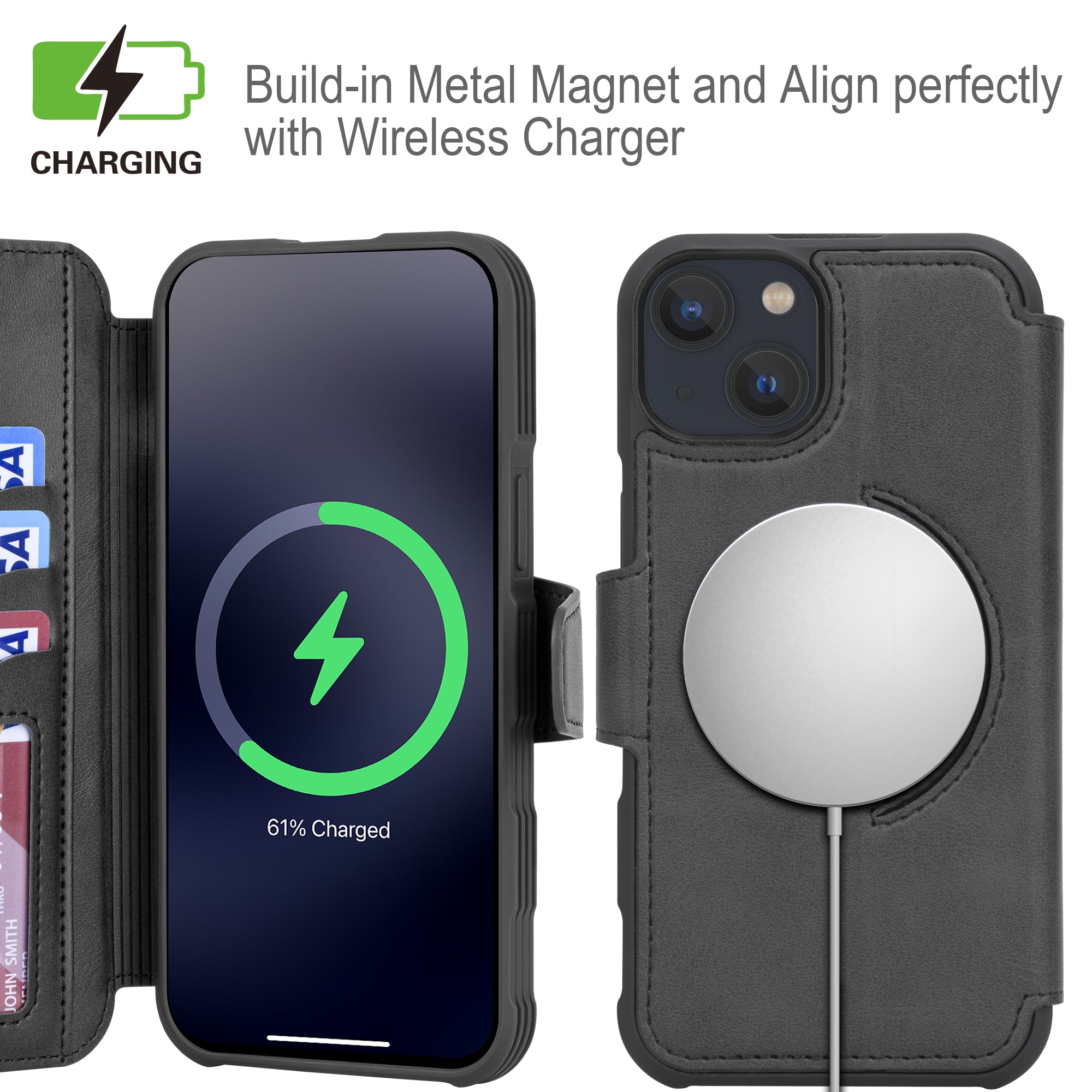 UEEBAI Cover per iPhone 13 Pro Max 6.7 inch, Pieghevoli UEEBAI Cover per iPhone 13 Pro Max 6.7 inch, Pieghevoli