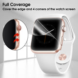 Arae Watch Screen Protector Compatible for Apple Watch Series 7 45mm Soft TPU Full Cover, HD Clear, Smooth Touch, Anti-Fingerprint, Shock Proof and drop protection iwatch film - 4 Packs