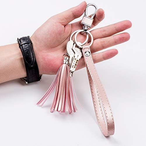 1pc Fashionable Floral Printed Anti-lost Wrist Strap With Keychain For  Women