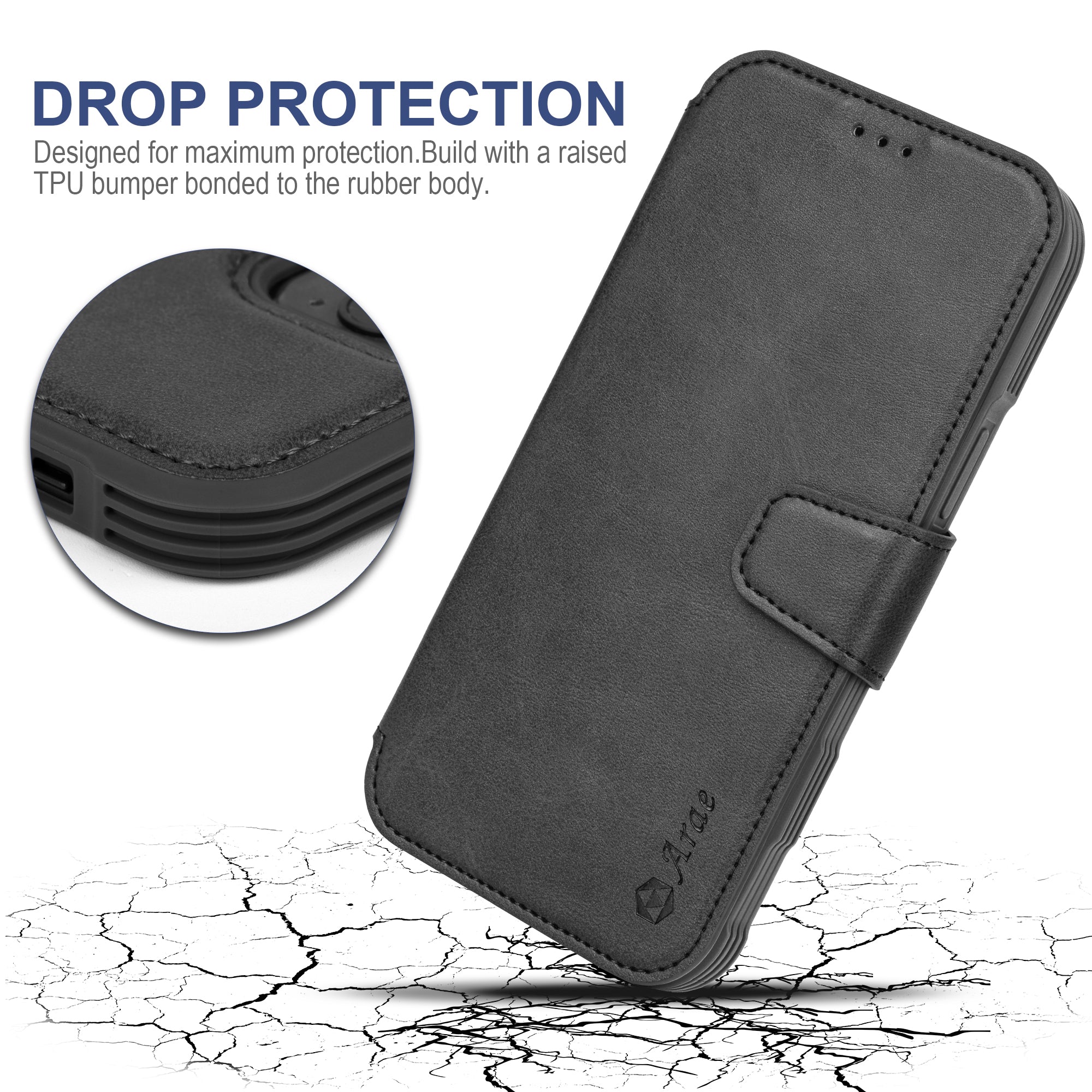 UEEBAI Custodia a portafoglio per iPhone 13 da 6.1 pollici, in