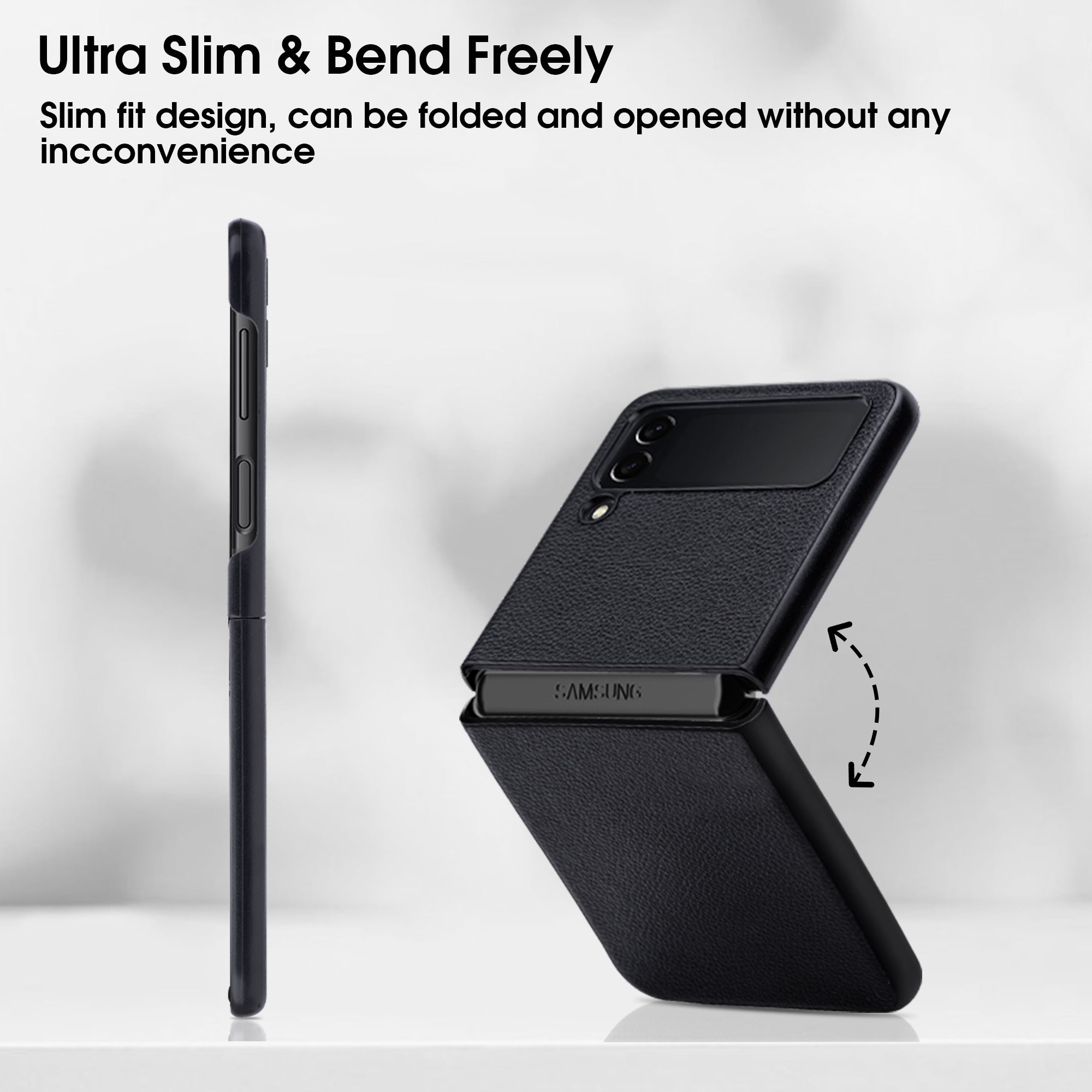 SAMSUNG - 【訳】Galaxy Z Flip3 5G レザーカバー 黒 Samsung純正 Galaxy Z Flip3 5G Leather Flip Cover black | Samsung Japan 公式