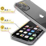 Arae Compatible with iPhone 12 Case and iPhone 12 Pro Case Hard PC + Soft TPU Frame [Shock-Absorbing] Phone Case for iPhone 12/12 Pro 6.1 inch, Crystal Clear