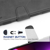 Arae Compatible with iPhone 13/13 Pro/13 Pro Max Case Wallet, Kickstand [Magnetic Wireless Charge] with Card Holder [RFID Blocking]