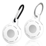 Arae Compatible for Apple Airtag Case/Holder Silicone Keychain with Portable Keyring Full Protection Anti-Scratch Accessories for Women Men-2 Pack
