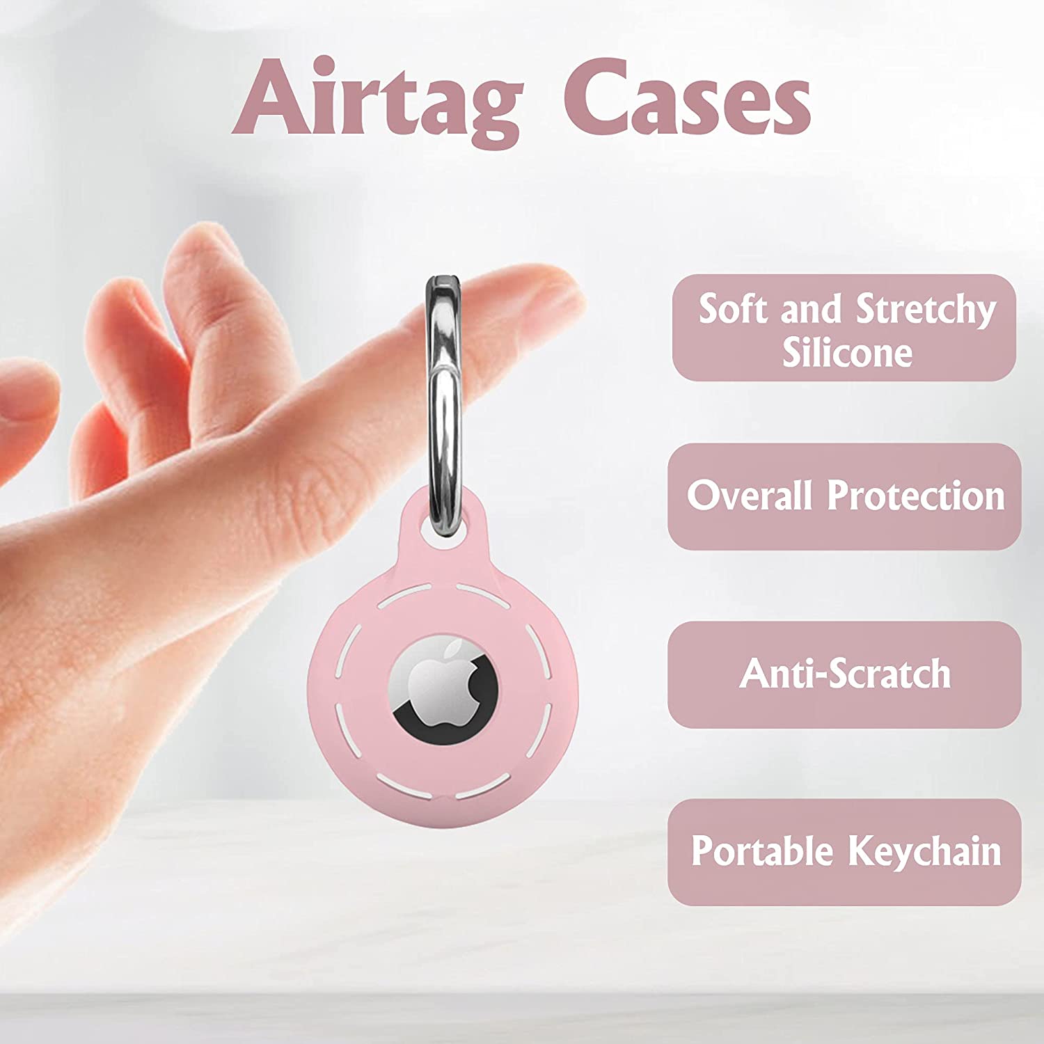 Arae Compatible for Apple Airtag Case/Holder Silicone Keychain with Po –  Arae case