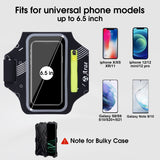 Arae Running Armband Universal Cell Phone Holder for iPhone 13 Pro Max/12 Pro/11 Pro Max/11/XR/XS/X/8, Galaxy S20 FE S21 Up 6.5 inch Water Resistant Sports Phone Holder with Adjustable Strap