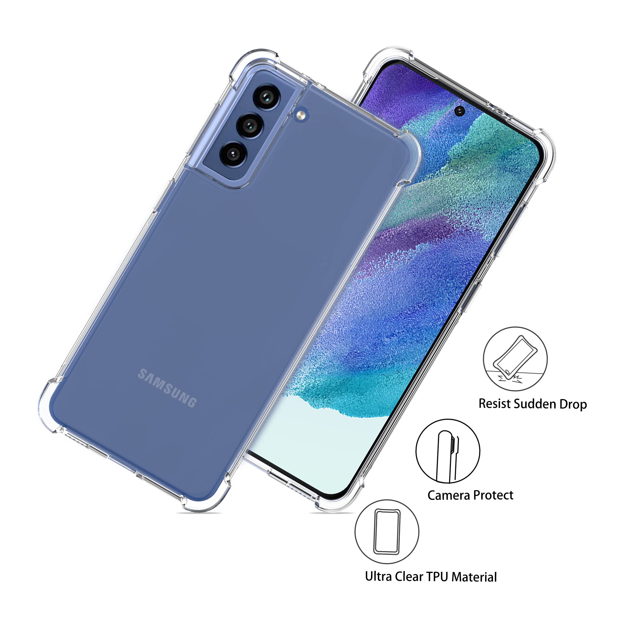 Arae Case for Samsung Galaxy S21 FE, Premium Soft and Flexible TPU [Sc Arae case Arae Case for Samsung Galaxy S21 FE, Premium Soft and Flexible TPU [Sc Arae case