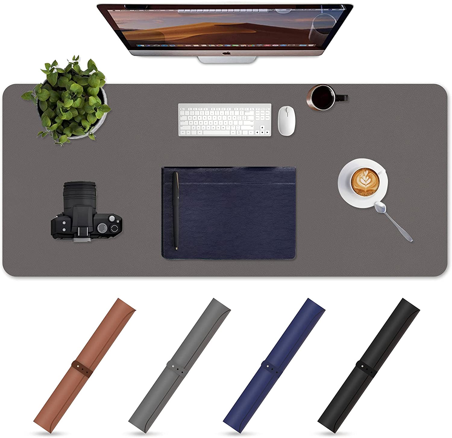 Buy Leeonz Desk Pad, Large Mouse Pad, Office Desk Mat, PU Leather