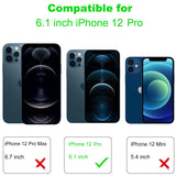 Arae 2 Pack Camera Lens Protector for iPhone 12 Pro + 2 Pack Privacy Screen Protector, HD Tempered Glass Anti Spy Anti Scratch Work with Most Case, 6.1inch