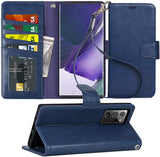 Arae Wallet Case for Samsung Galaxy Note 20 Ultra with Wrist Strap and Credit Card Holders