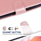 Arae Case for Samsung Galaxy S21 Wallet Case Flip Cover with Card Holder and Wrist Strap for Samsung Galaxy S21, 6.2 inch
