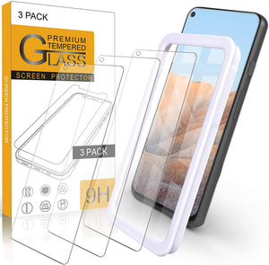 Arae Screen Protector for Google Pixel 5A 5G, HD Tempered Glass Anti Scratch Work with Most Case, 6.2 inch, 3 Pack