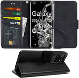 Arae Wallet Case for Samsung Galaxy S20 Ultra with Wrist Strap and Credit Card Holders [not for Plus]