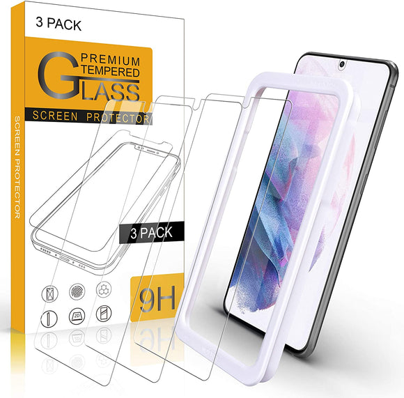 Arae Screen Protector for Samsung Galaxy S21 Plus / S21+, HD Tempered Glass Work with Most Case, 6.7 inch, 3 Pack