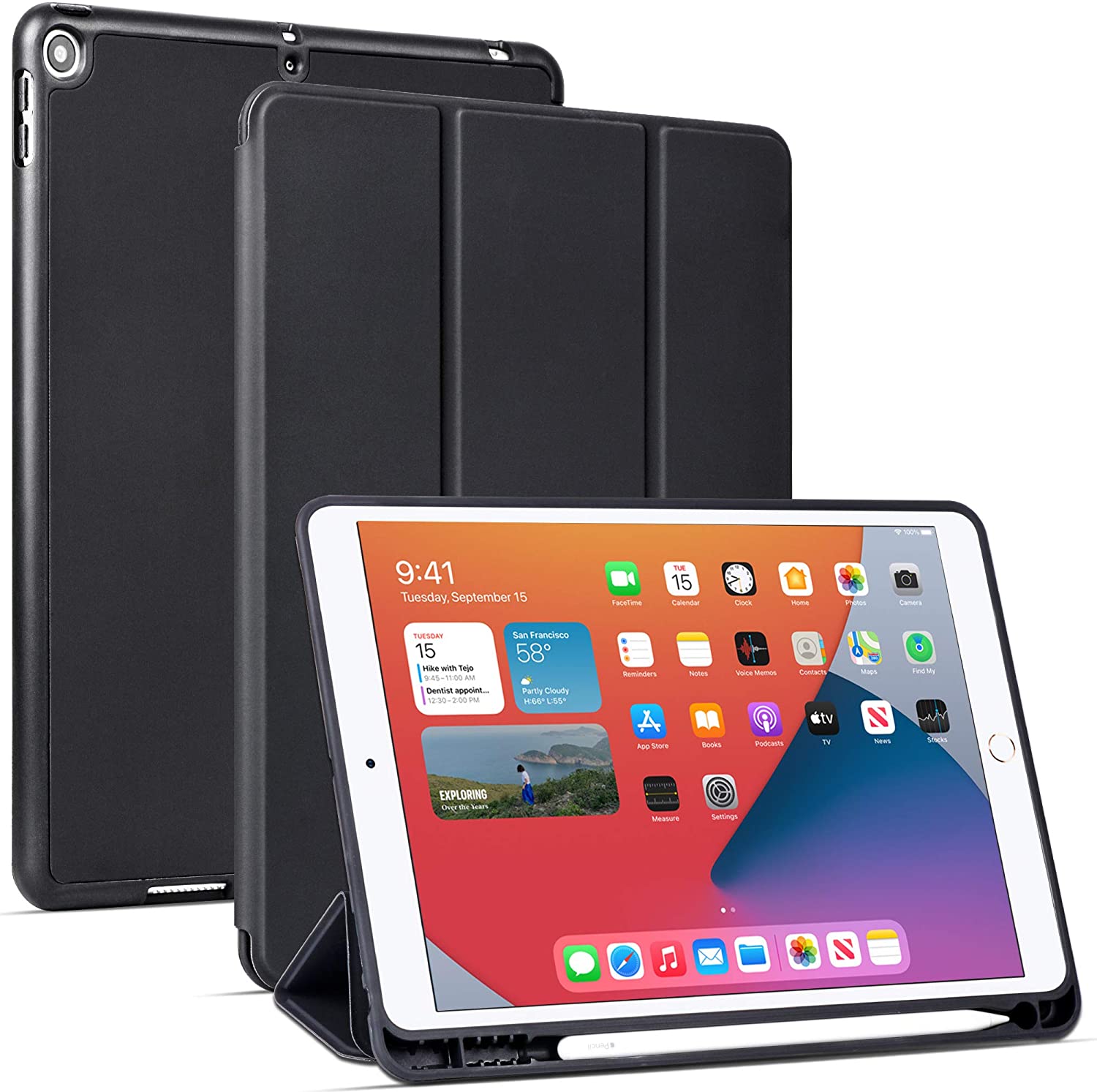 Custodia In Pelle Per IPad 7° Gen 10.2 (2019) | Cover Magnetica Con Auto Sleep/Wake | PU E TPU Rigido | Rosso
