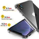 Arae Compatible with iPhone XR Case Hard PC + Soft TPU Frame [Shock-Absorbing] Phone Case for iPhone XR, Crystal Clear
