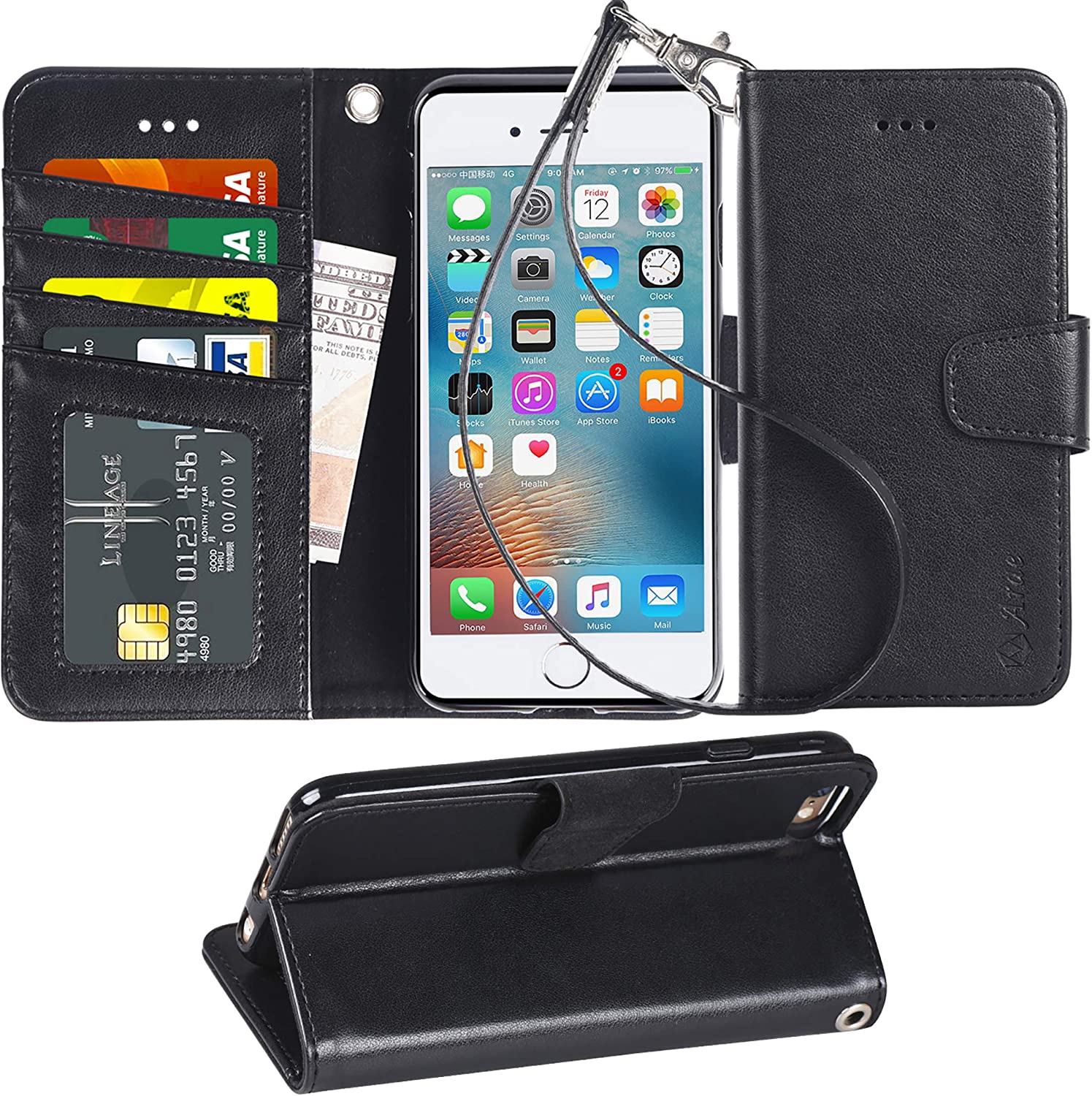 Flip Case Iphone 5 Case Wallet Arae Case For IPhone 6s IPhone 6, Premium PU Leather Wallet Case [Wr Arae Case Flip Case Iphone 5 Case Wallet Arae Case For IPhone 6s IPhone 6, Premium PU Leather Wallet Case [Wr Arae Case