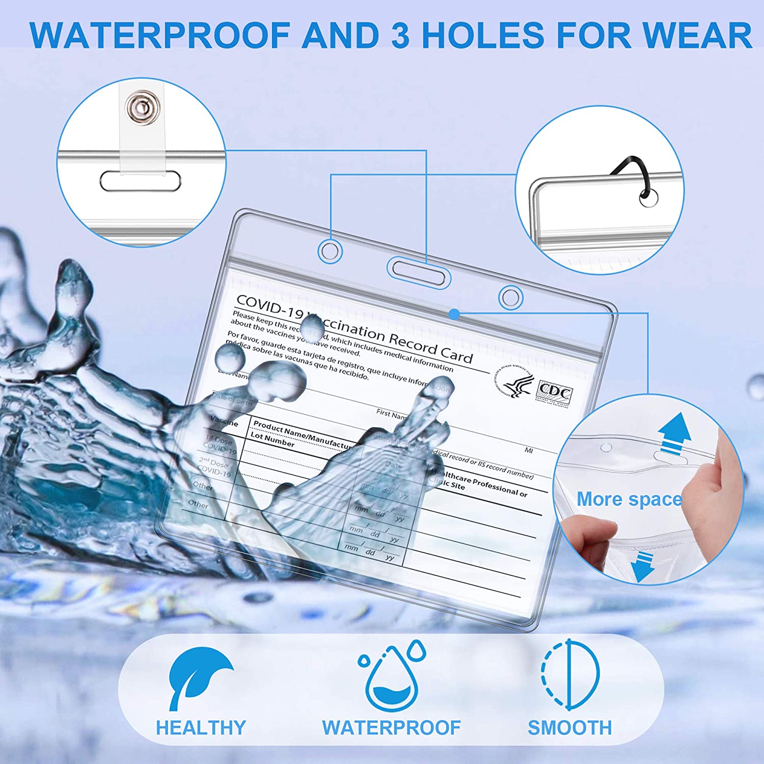 Vaccine Card Holder Protector Waterproof Sleeve Cover CDC Immunization Arae case Vaccine Card Holder Protector Waterproof Sleeve Cover CDC Immunization Arae case