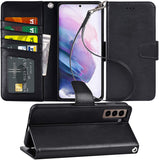 Arae Case for Samsung Galaxy S21 Plus Wallet Case Flip Cover with Card Holder and Wrist Strap for Samsung Galaxy S21 Plus / S21+ 6.7 inch