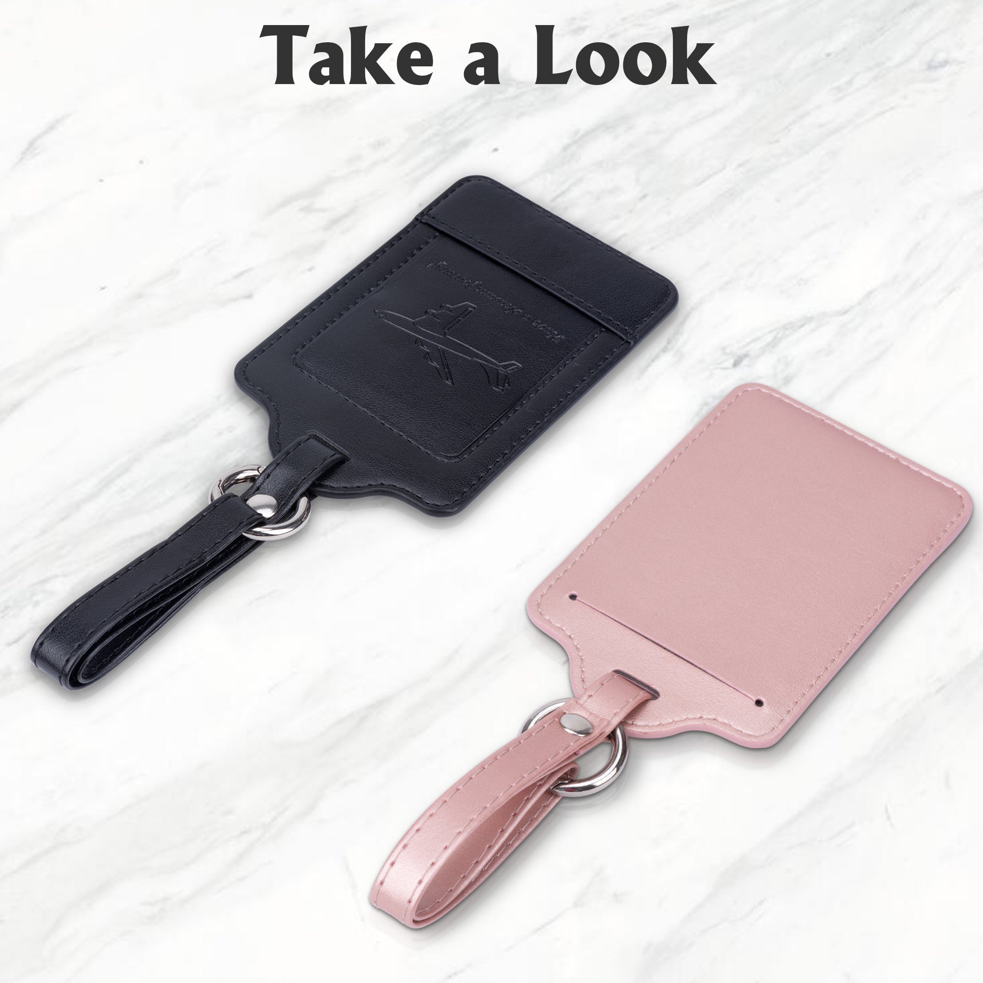  Rectangle PU Leather Luggage Tag Name Tag Bag Tag for Travel  Suitcase Baggage Luggage (4.05 x 2.83 inches) RE64 : Clothing, Shoes &  Jewelry