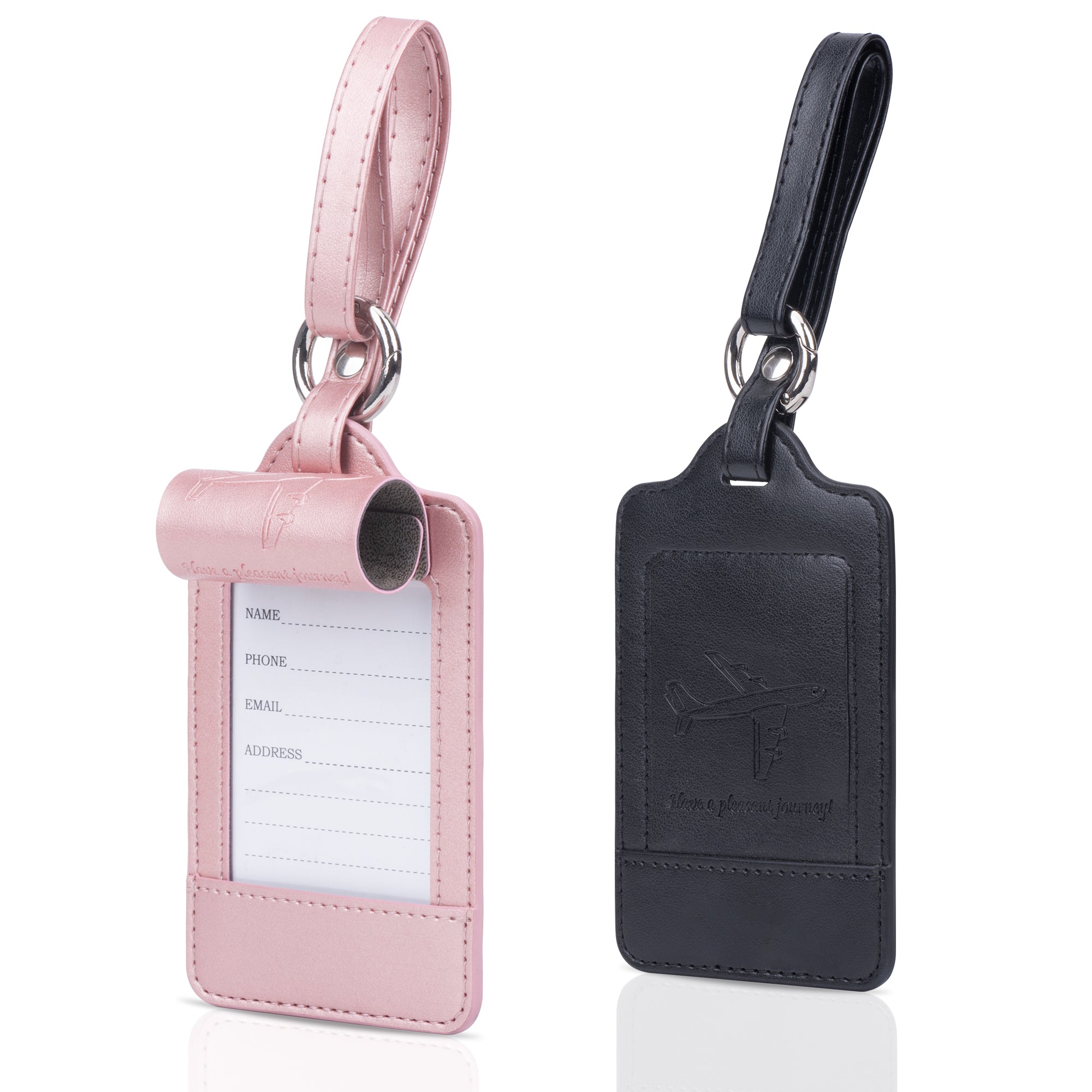  Rectangle PU Leather Luggage Tag Name Tag Bag Tag for Travel  Suitcase Baggage Luggage (4.05 x 2.83 inches) RE64 : Clothing, Shoes &  Jewelry