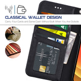 Arae Compatible with iPhone 12 Case and iPhone 12 Pro Case Wallet Flip Cover with Card Holder and Wrist Strap
