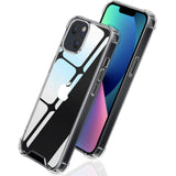 Arae Phone Case Compatible for iPhone 13 and 13 Mini TPU Bumper+ Hard PC Back Cover Shockproof Anti-Scratch Drop Protection Basic Case - 1 Pack, Clear