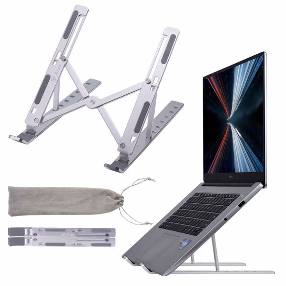 Laptop Stand for Desk, Arae Adjustable Ergonomic Portable Aluminum Laptop Holder, Foldable Computer Stand 7 Angles Anti-Slip Laptop Riser Compatible with 9-15.6 inch Laptops